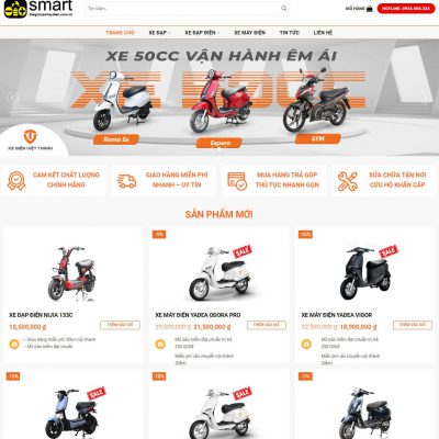 Theme wordpress bán xe điện đẹp