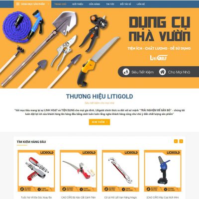 Theme wordpress dụng cụ làm vườn đẹp